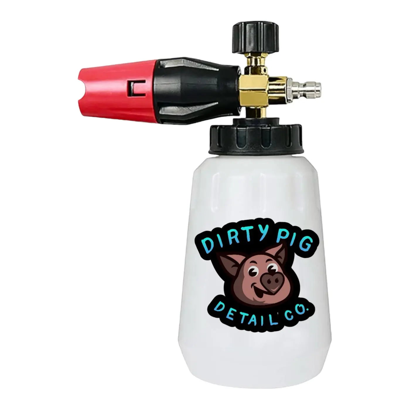 A high-pressure Armega Foam Cannon producing thick foam for a spotless car wash.